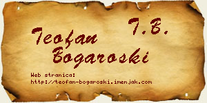 Teofan Bogaroški vizit kartica
